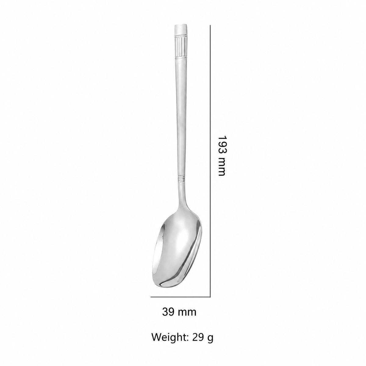 Modern Stainless Steel Spoon – Square Bowl Coffee & Dessert Spoon with Matte Handle for Home, Café & Dining