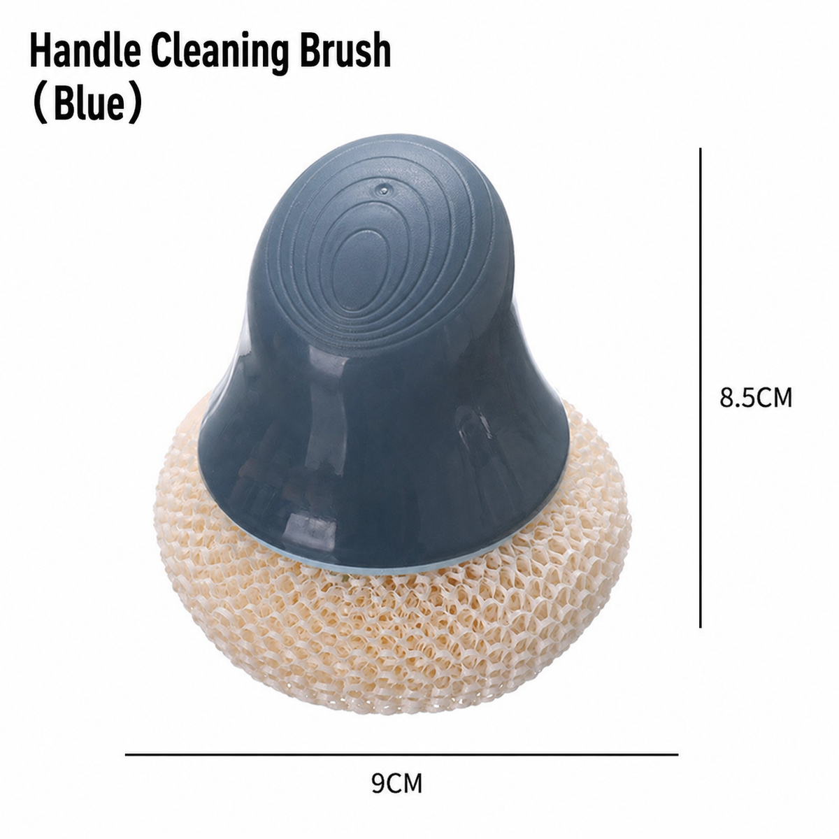 Handheld Pot Cleaning Brush – PP Kitchen Scrubber with Round Scouring Pad
