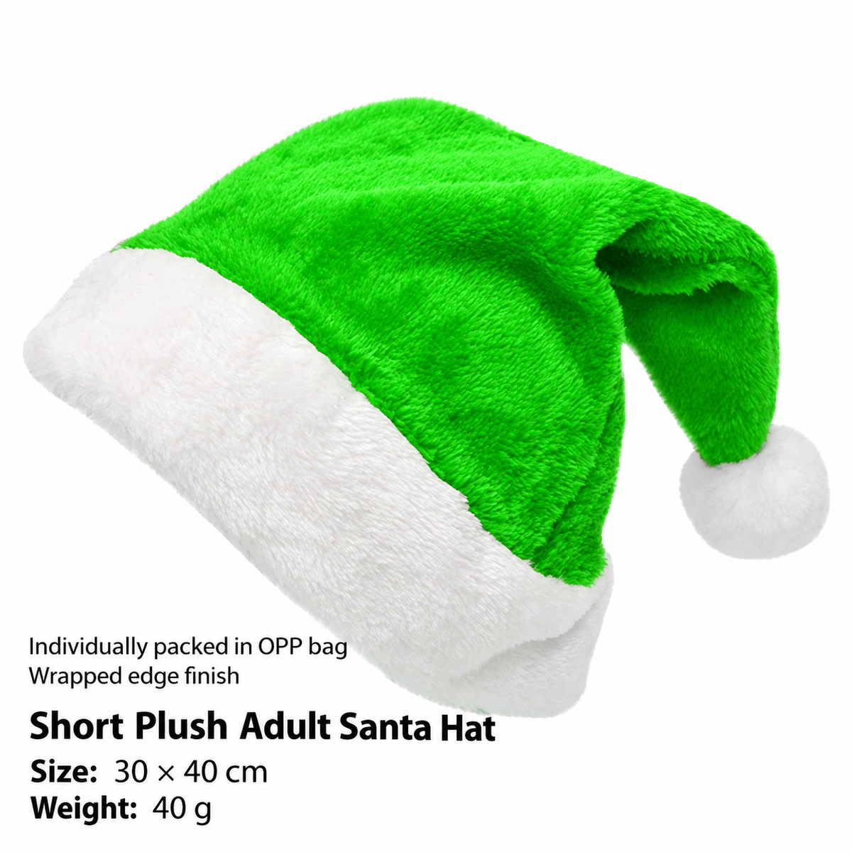 Colorful Plush Santa Hat for Christmas Parties and Events