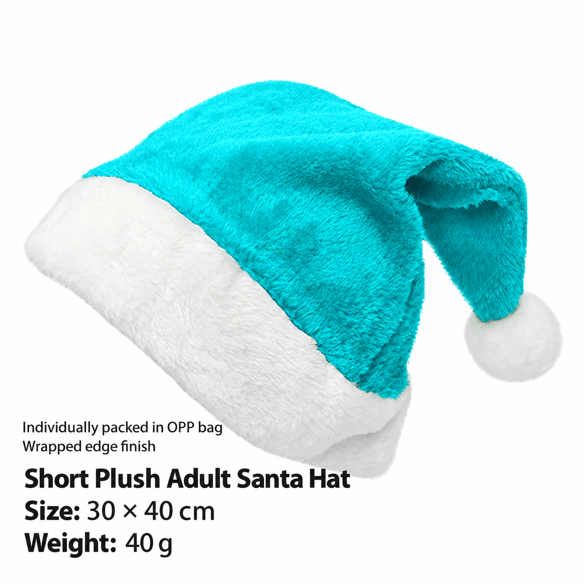 Colorful Plush Santa Hat for Christmas Parties and Events