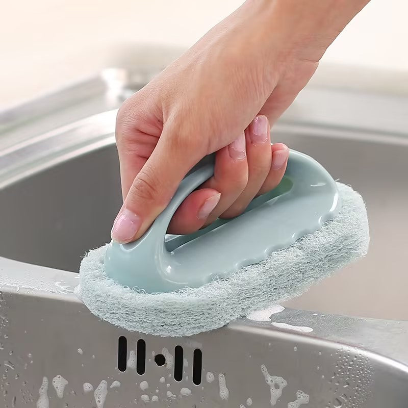 Handheld Cleaning Brush – Scouring Sponge Scrubber for Sink, Kitchen & Bathroom