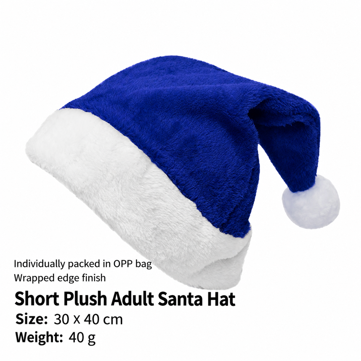 Colorful Plush Santa Hat for Christmas Parties and Events