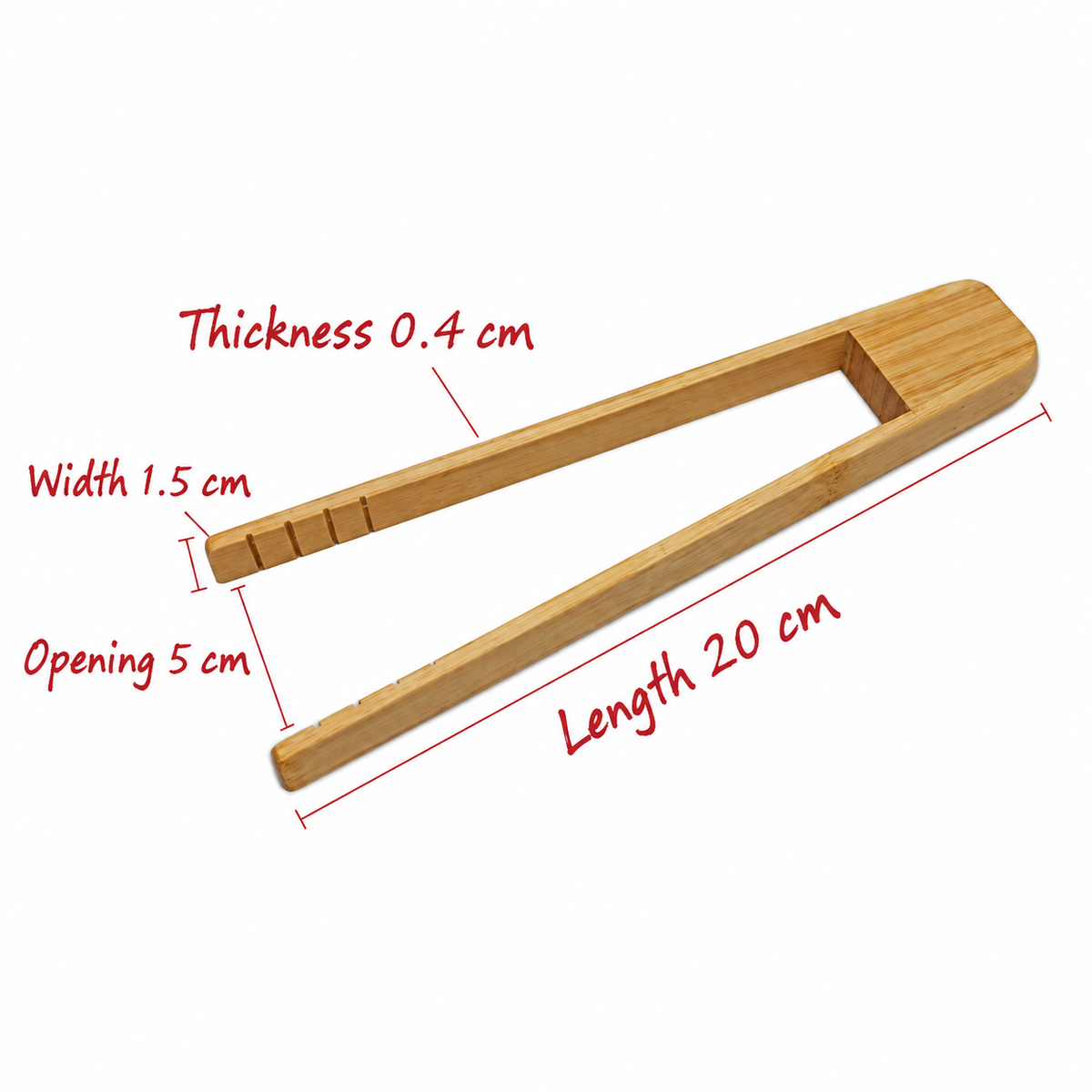 Natural Bamboo Food Tongs Multifunctional Bread Tea Vegetable Serving Clip