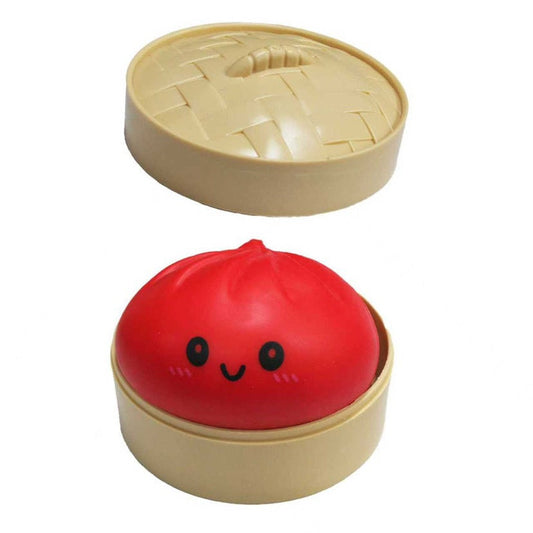 Char Siu Bun Squishy Toy โ Soft Food Stress Relief Fidget Toy