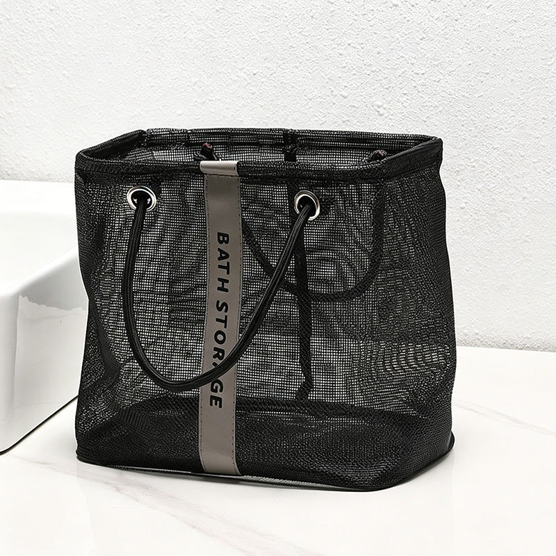 Mesh Shower Caddy Bag – Portable Bath Storage Organizer, Travel Toiletry Bag for Bathroom, Gym & Camping