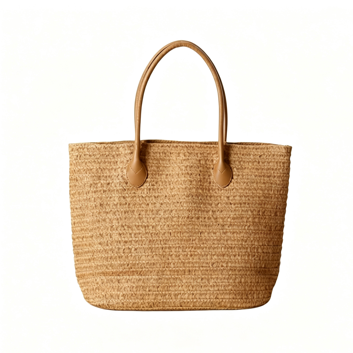 Small Woven Straw Bag – Paper Fiber Mini Handbag with Soft Peach Skin Lining