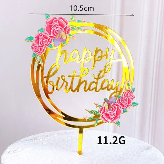 Printed Acrylic Cake Topper Party Decoration