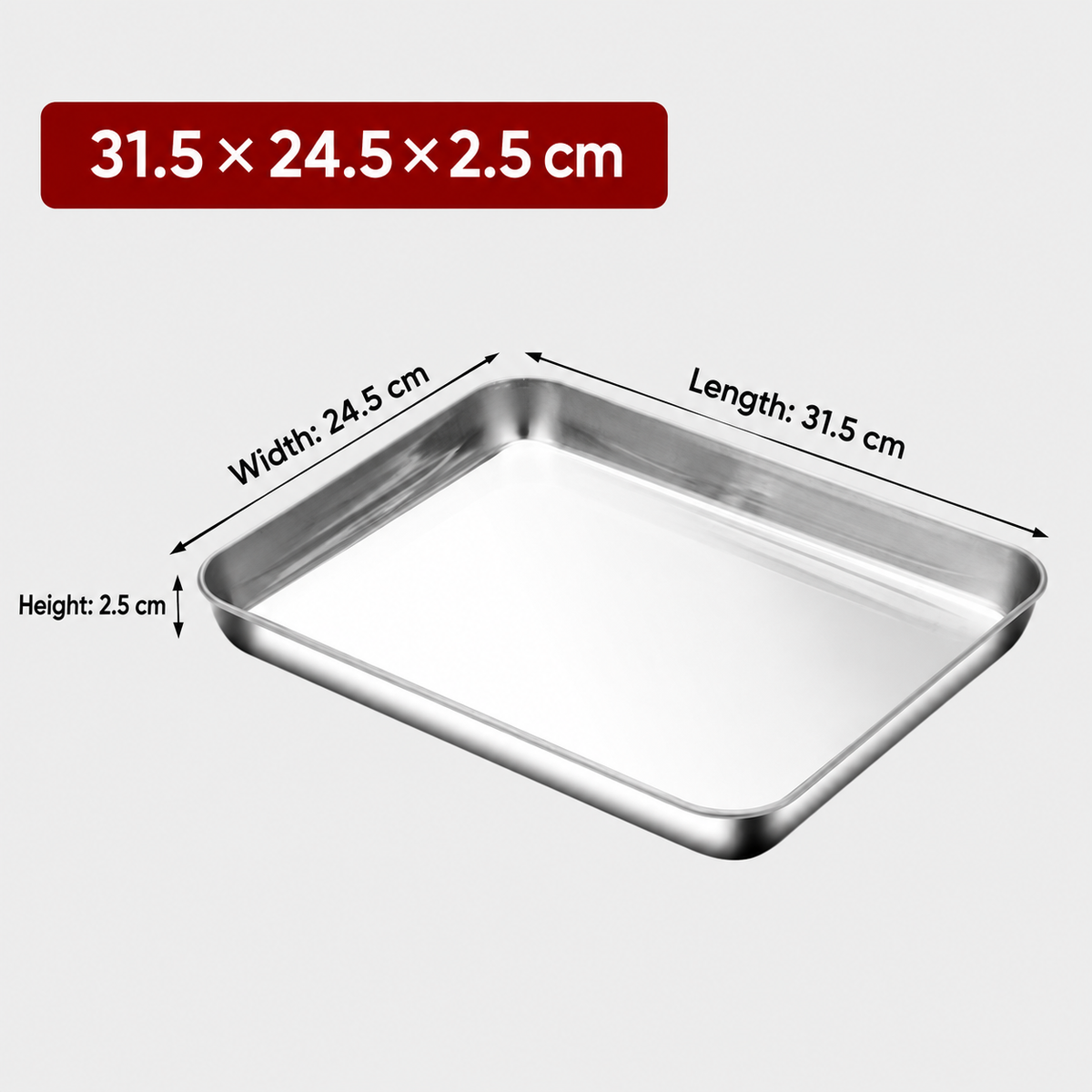 Stainless Steel Rectangular Steaming Tray