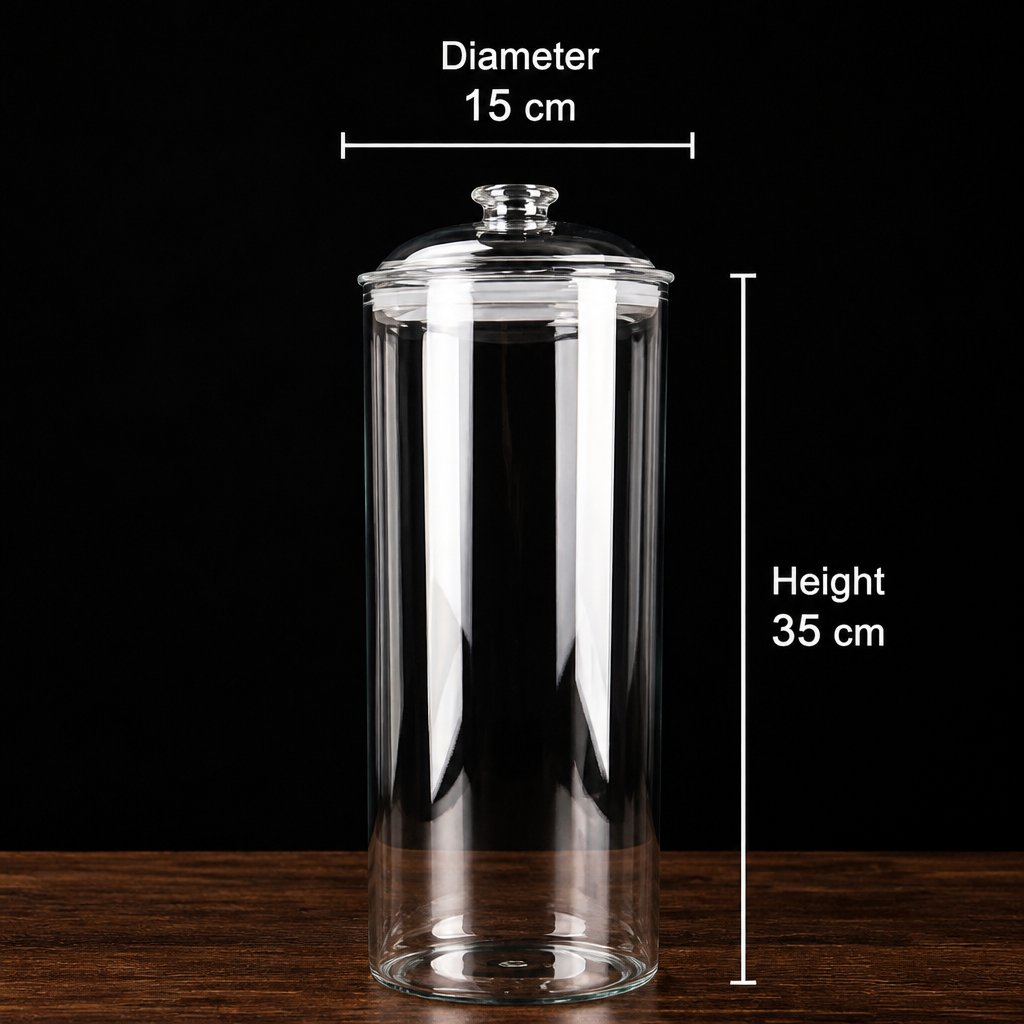 Airtight PET Food Storage Canister, Clear Pantry Organizer Jar
