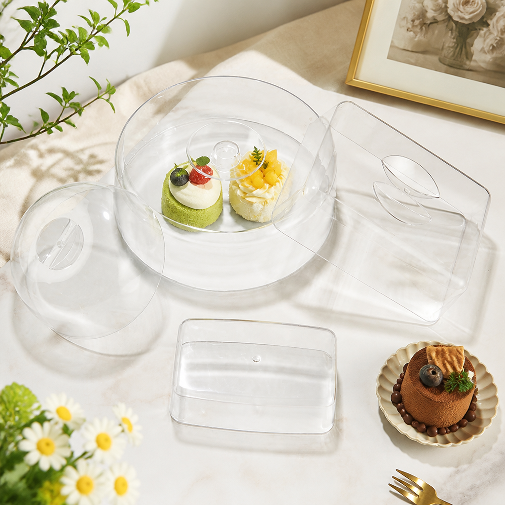 Acrylic Cake Dome Cover with Handle, Clear Food Display Cloche