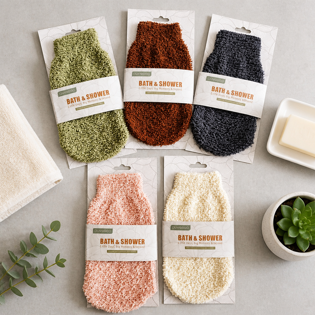 Textured Bath Mitt – Exfoliating Shower Glove for Daily Body Cleansing