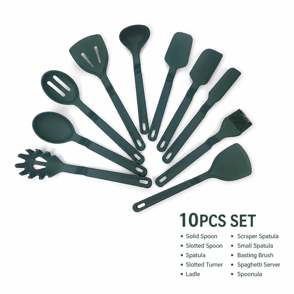 Silicone Kitchen Utensil Set – 10 Piece Cooking Tools