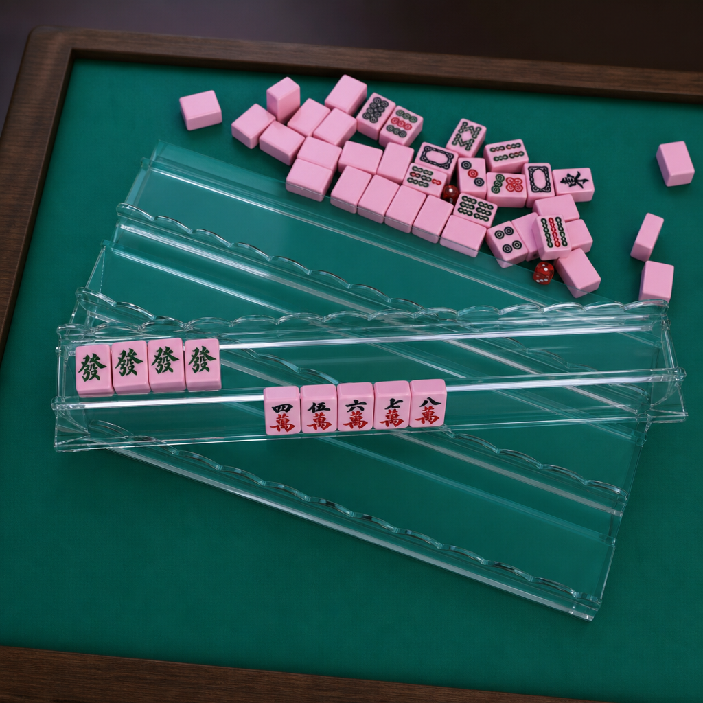 Set of 4 American Mahjong Rack Pushers, 20 Inch Mahjong Tile Racks