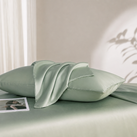 100% Long-Staple Cotton Sateen Pillowcase – 100s High-Count Solid Color Pillow Cover
