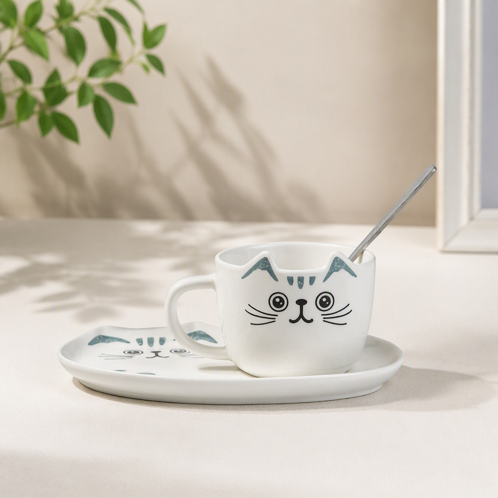 Vintage Ceramic Cup and Saucer Set – European Luxury Coffee Cup Set