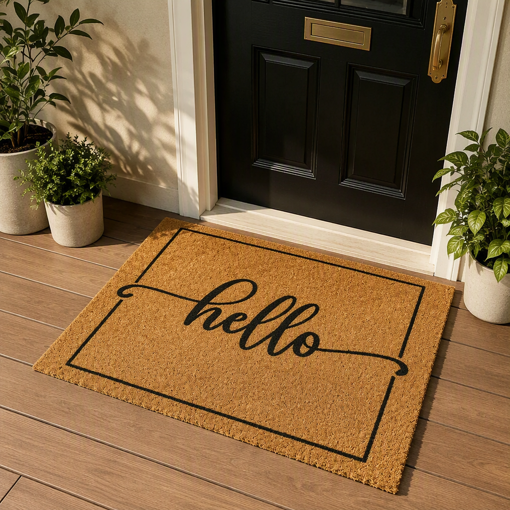 Nordic Faux Coir Doormat – Dirt Scraping Wear-Resistant Entry Mat