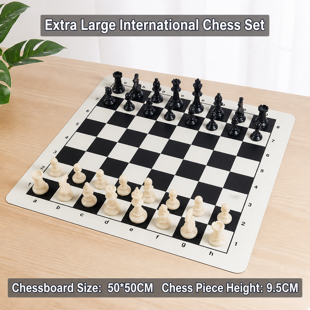 Portable Folding Chess Board Mat – PVC Leather Travel Chess Pad