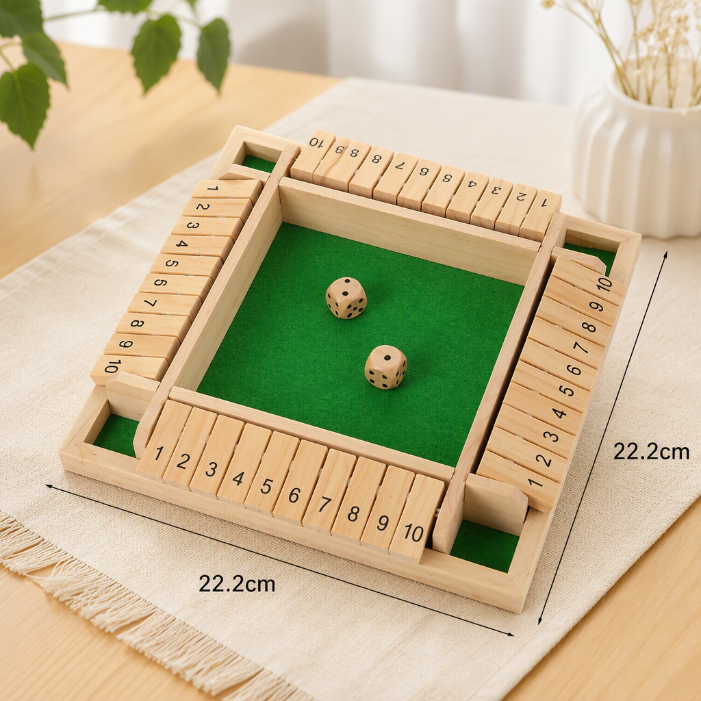Number Flip Board Game – Interactive Four-Sided Tabletop Toy