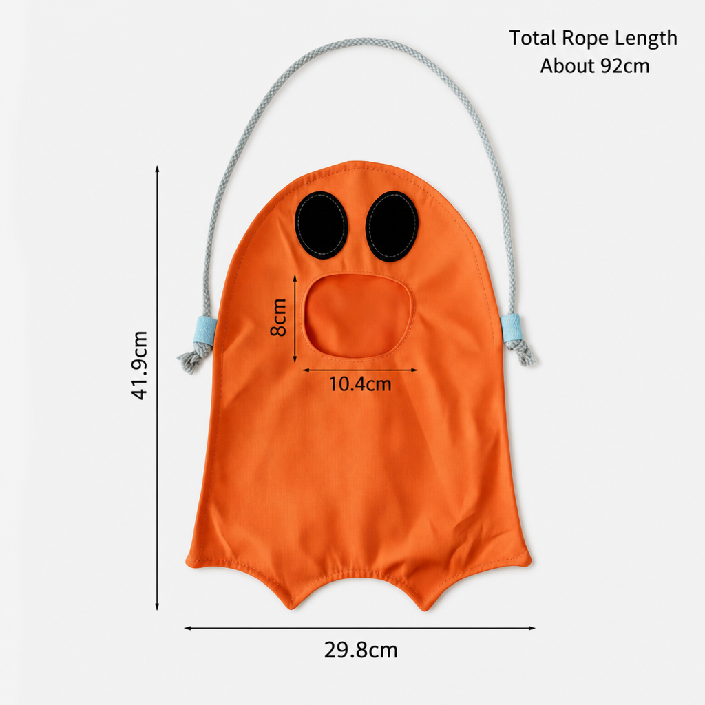 Halloween Ghost Bag – Spooky Drawstring Treat Bag
