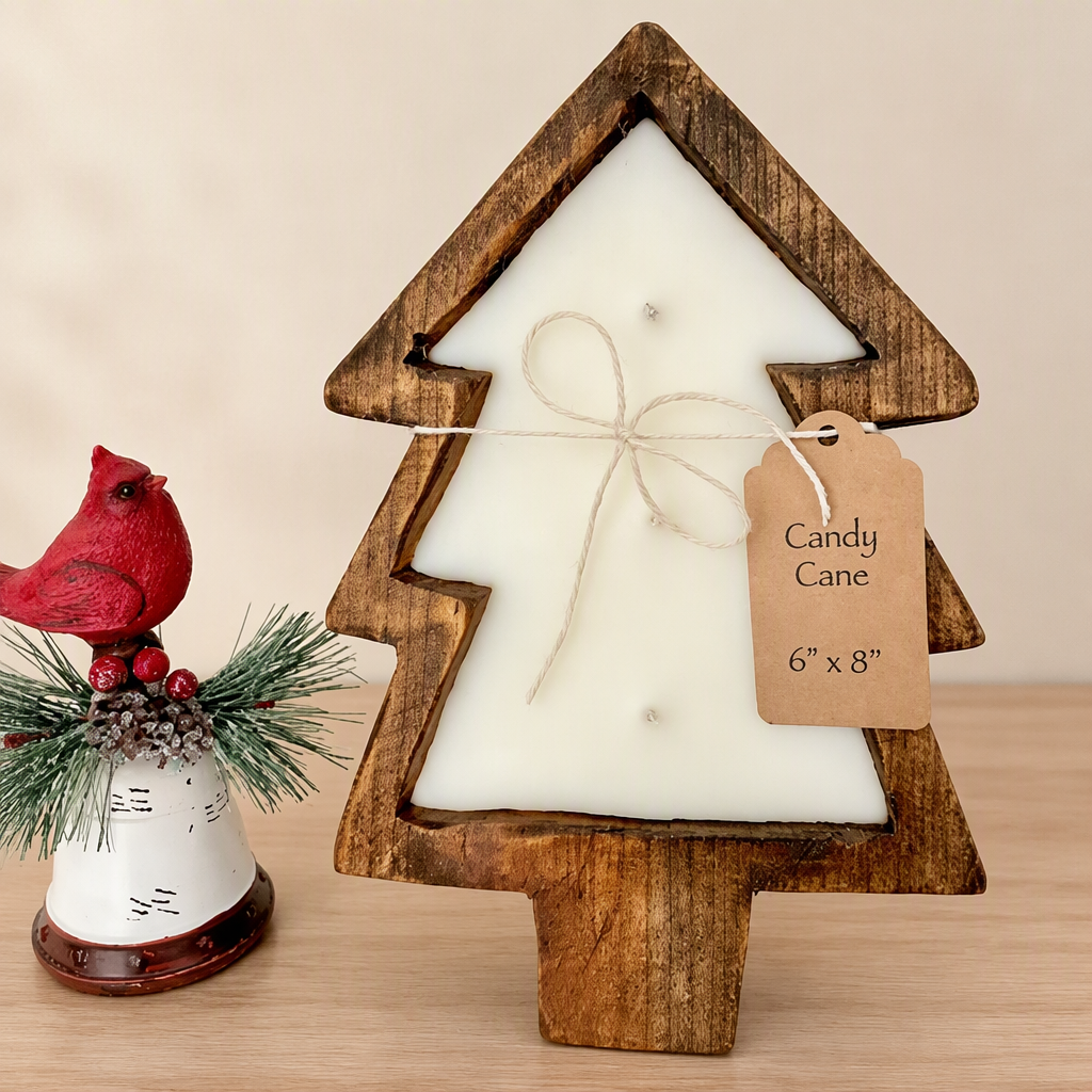Wooden Santa Hat Scented Candle Bowl