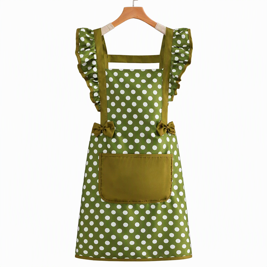 Cotton Kitchen Apron Waterproof Oil Resistant Princess Style Apron
