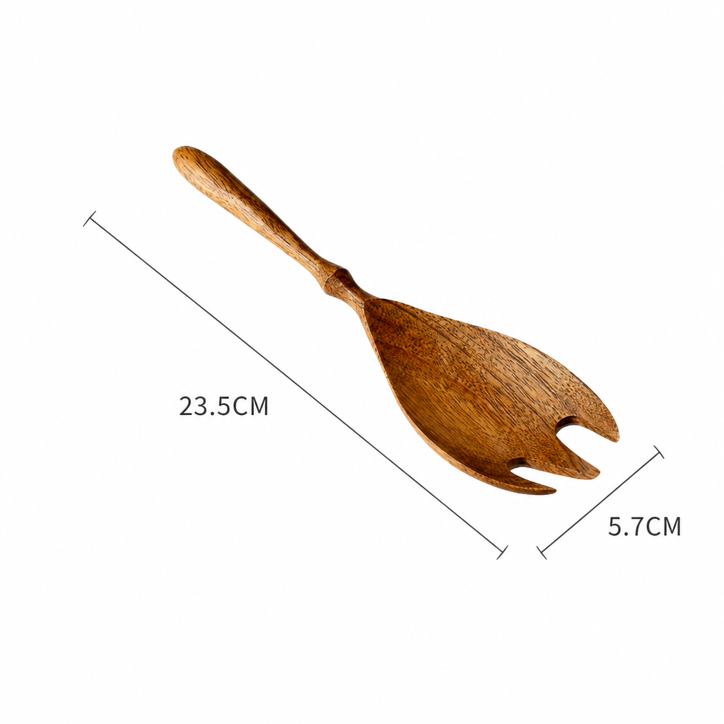 Acacia Wood Salad Serving Spoon Fork Spatula