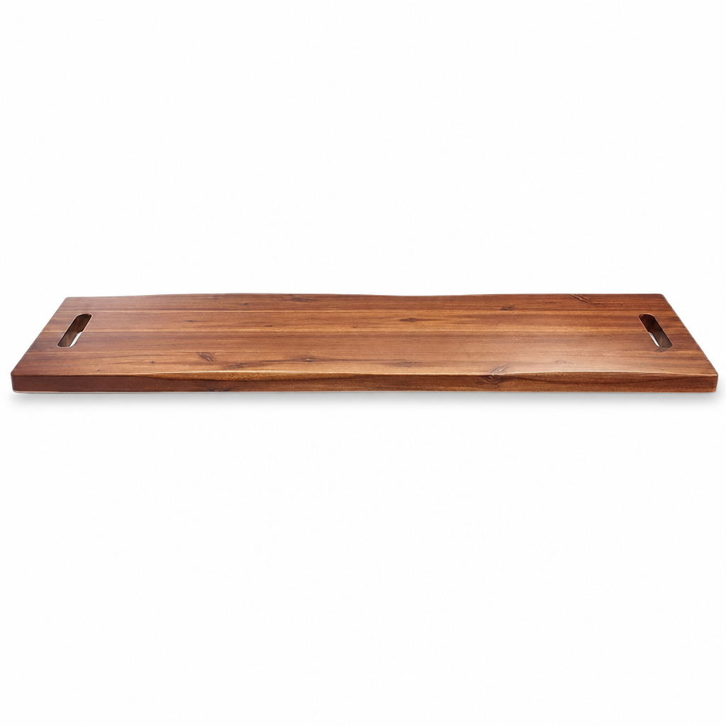 Wooden Cutting Board Serving Tray with Handles Large Snack Platter