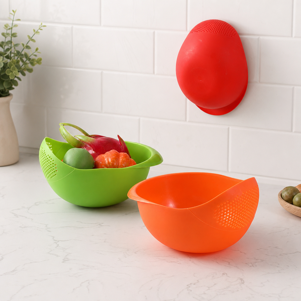 Multifunctional Kitchen Colander Rice Washing Basket Drain Strainer