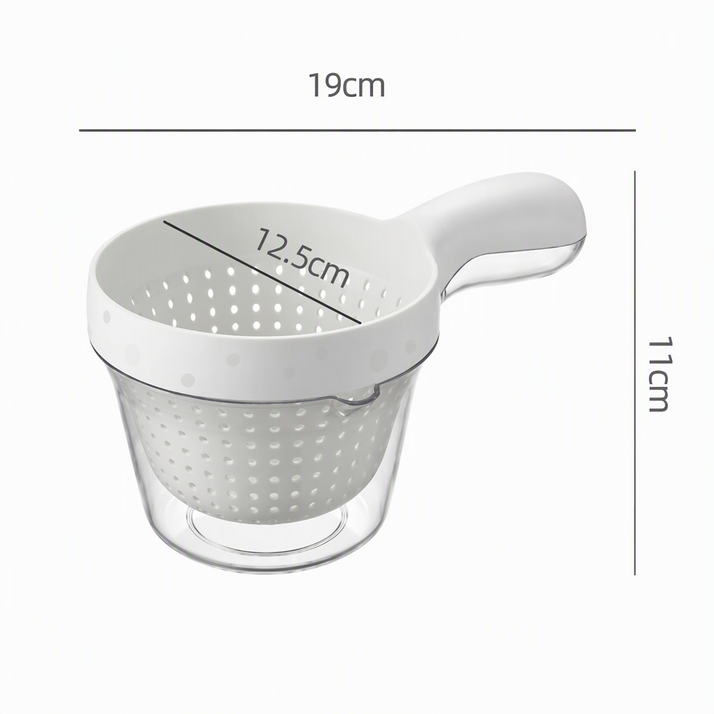 Handheld Double Layer Fruit Colander Thickened Plastic Drain Basket