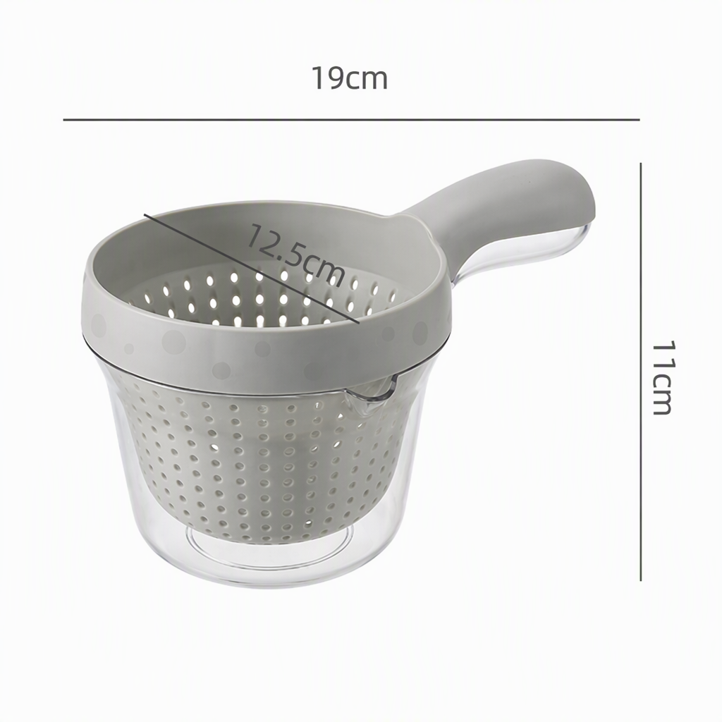 Handheld Double Layer Fruit Colander Thickened Plastic Drain Basket
