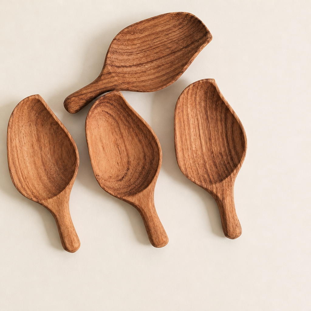 Wooden Leaf Spoon