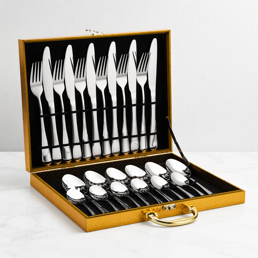 Stainless Steel 24-Piece Flatware Set