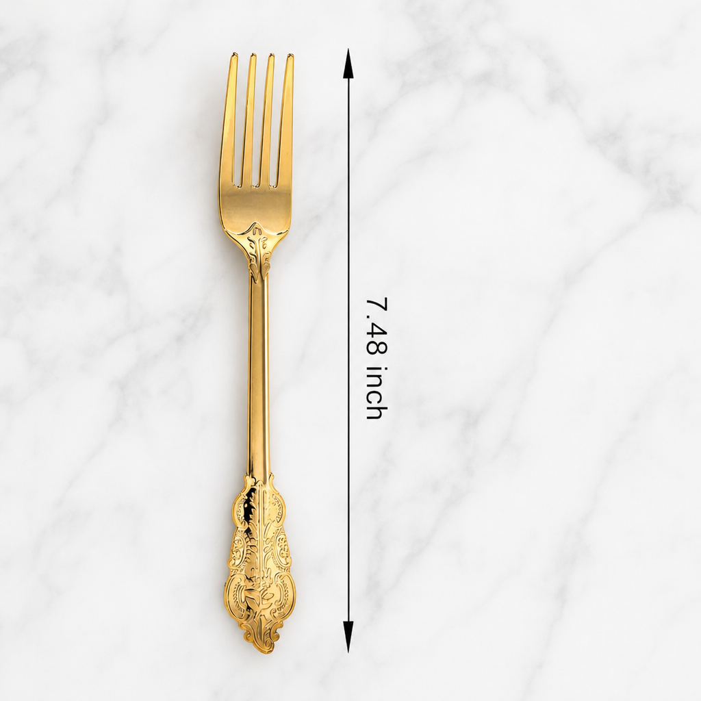 Vintage Gold Disposable Plastic Forks and Spoons