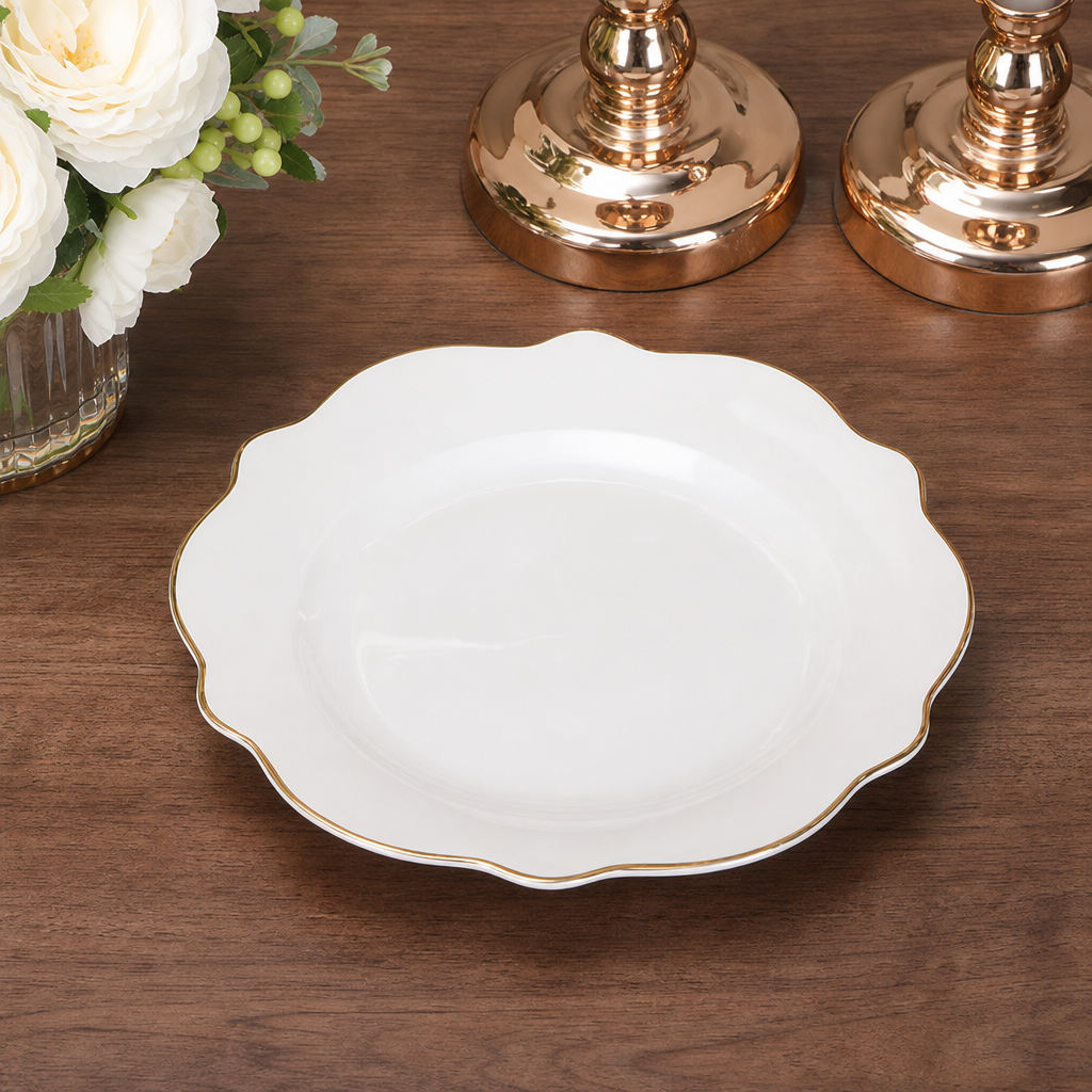 6 Inch Ceramic Lotus Flower Plate