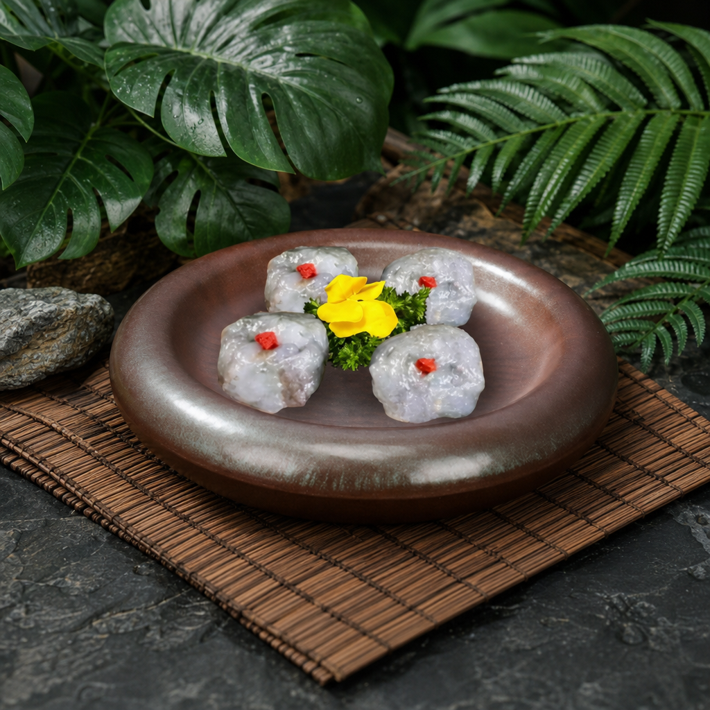 Dry Ice Serving Tray Vegetable Platter Shrimp Paste Serving Dish Food Display Plate