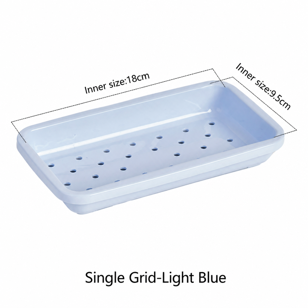 Large Pink Plastic Soap Dish with Drainage Holes