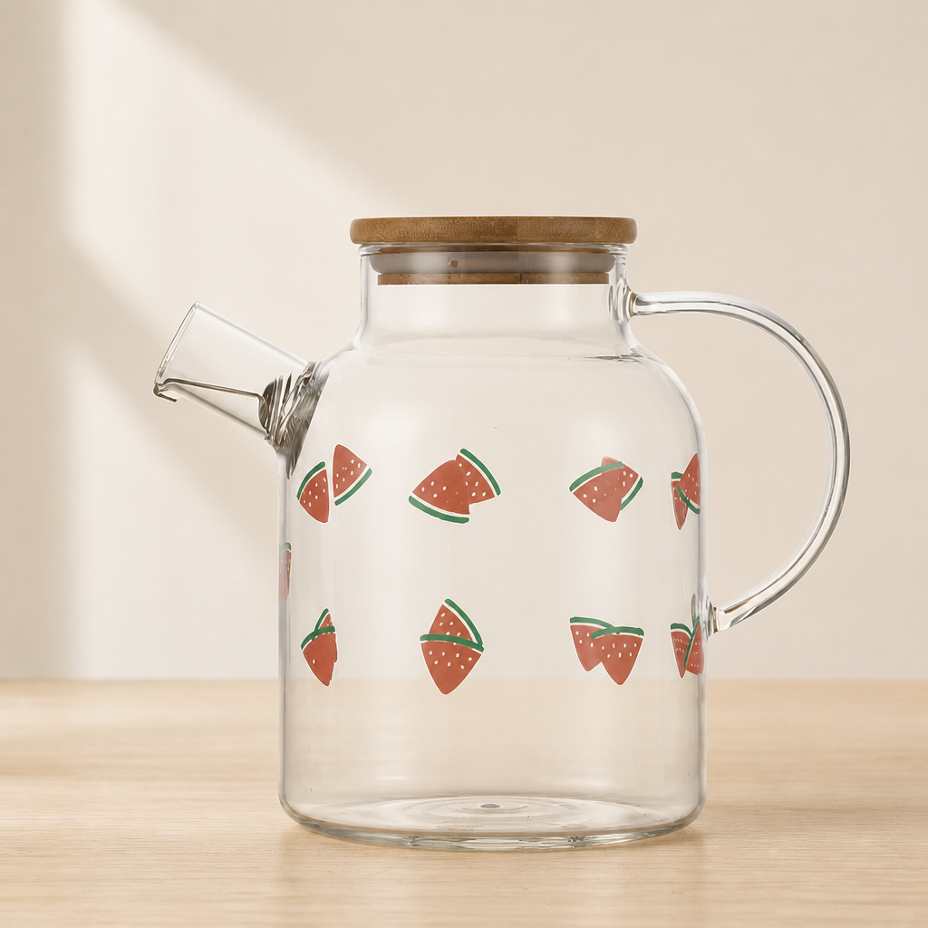 Cute Fruit Glass Cup, Creative Fruit Design Drinking Glass