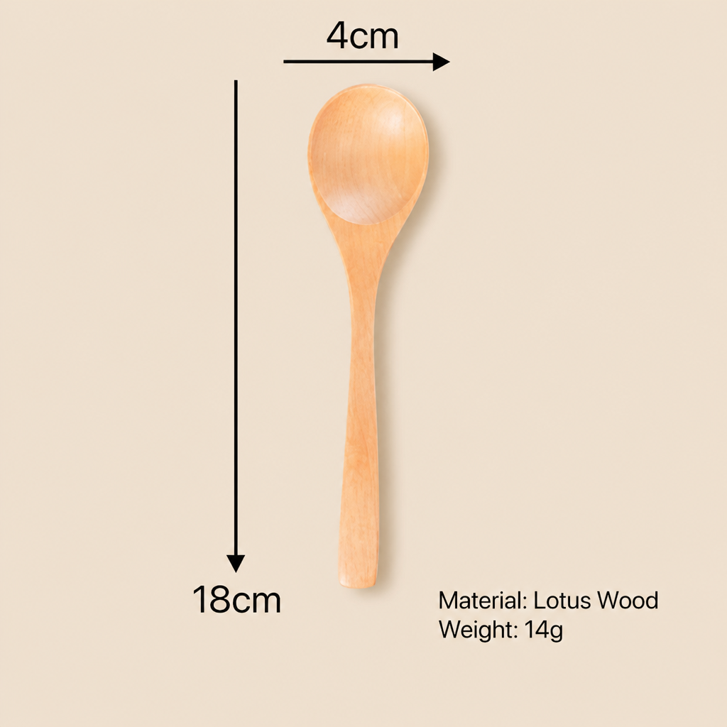 Natural Wood Mini Spoon for Dining