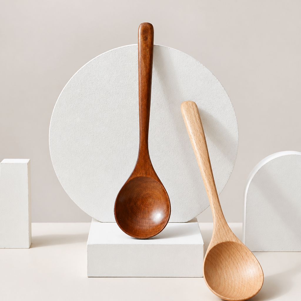 Natural Wood Mini Spoon for Dining