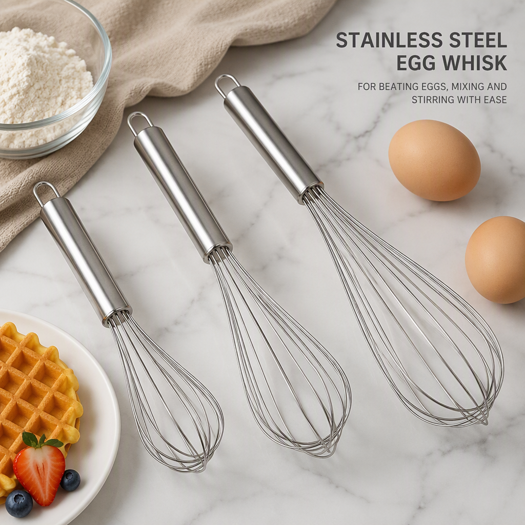 Stainless Steel Balloon Whisk for Baking Cooking and Egg Mixing