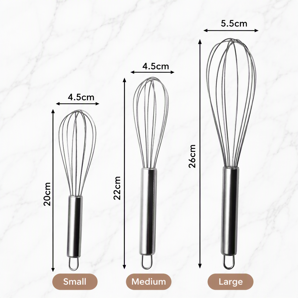 Stainless Steel Balloon Whisk for Baking Cooking and Egg Mixing