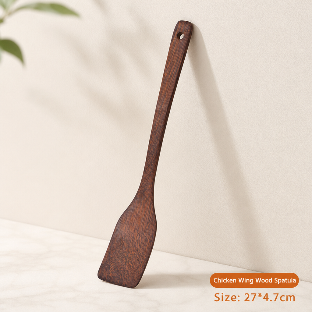 Natural Wooden Cooking Spatula for Nonstick Pans and Frying