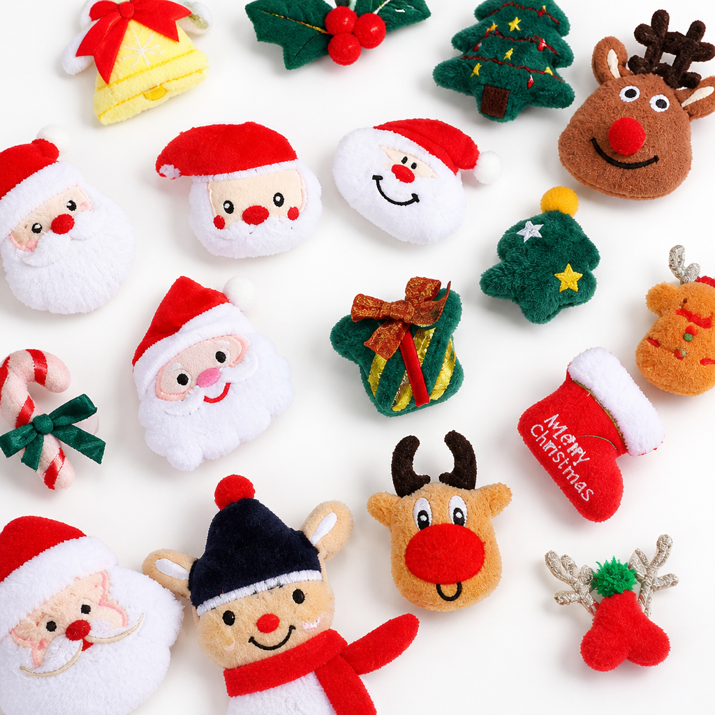 Mini Plush Christmas Reindeer Embellishment