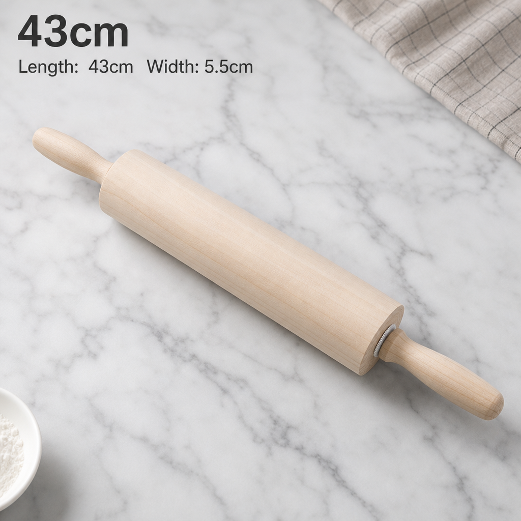 Natural Wooden Rolling Pin for Baking and Pastry