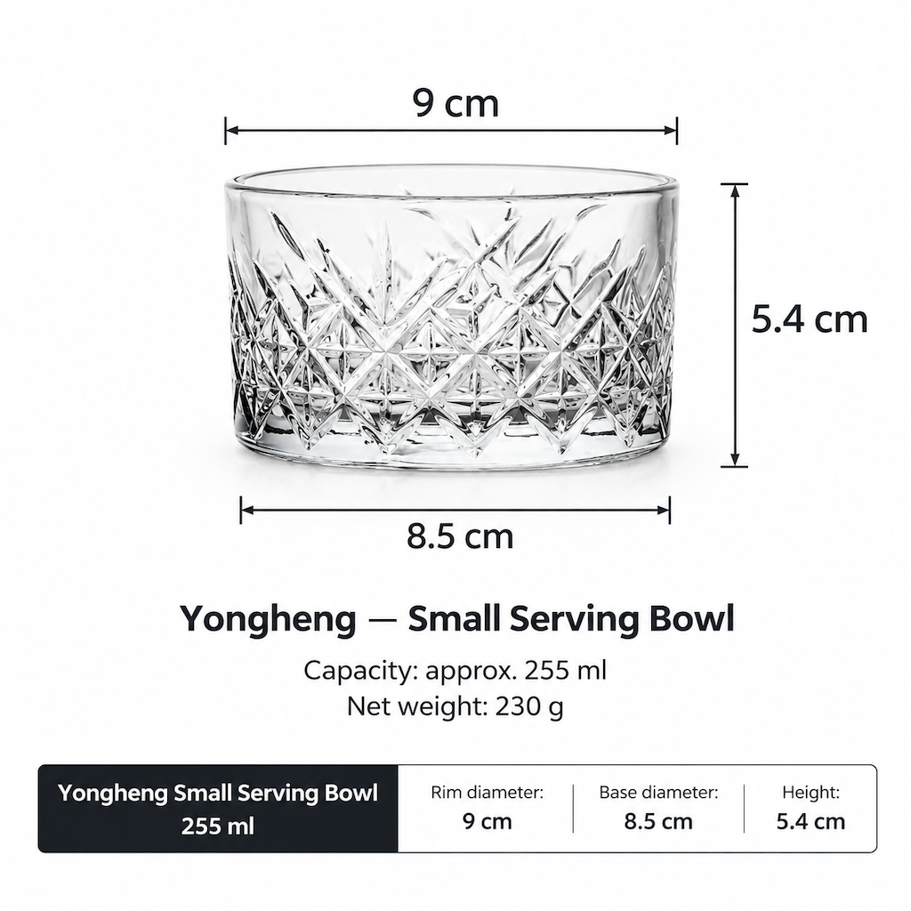 Clear Ribbed Glass Snack Bowl for Candy Nuts and Dessert Serving