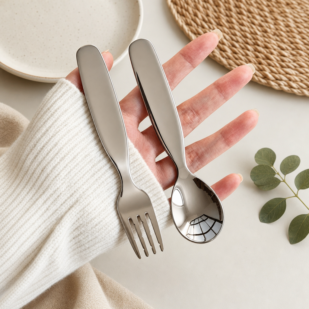 Stainless Steel Thickened Dinner Spoon Fork Modern Flatware Tableware
