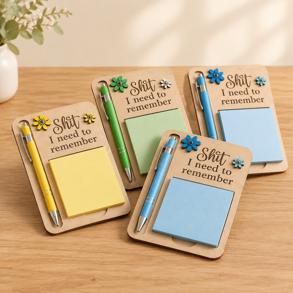 Creative Wooden Sticky Note Holder