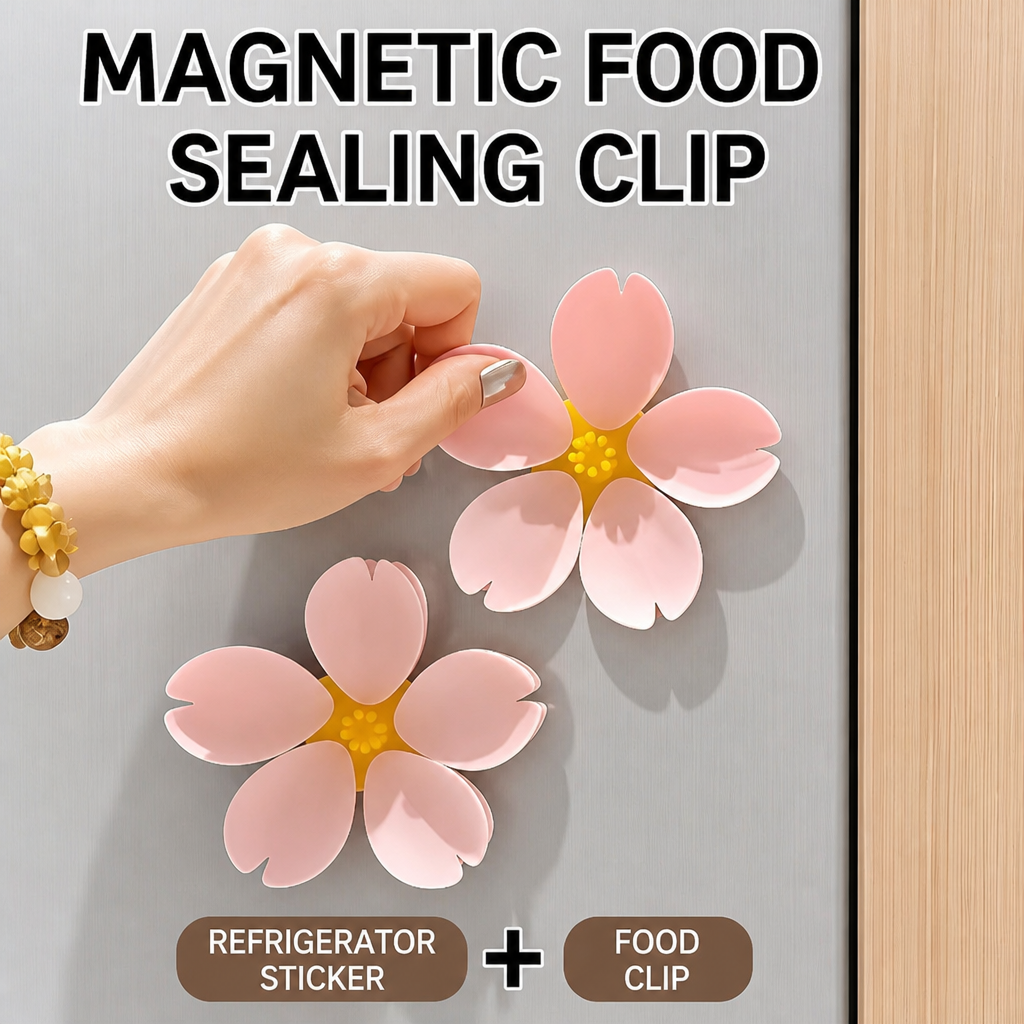 Cherry Blossom Magnetic Food Sealing Clip