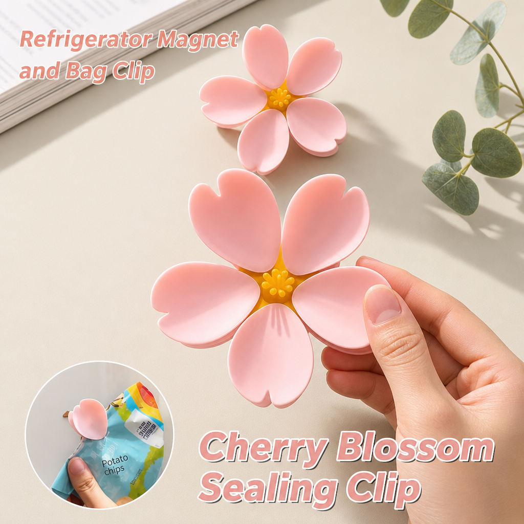 Cherry Blossom Magnetic Food Sealing Clip