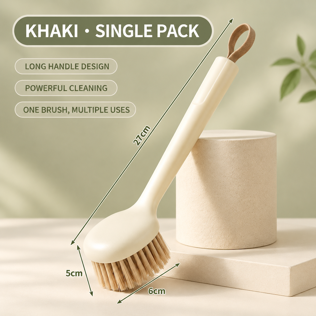 Long Handle Kitchen Cleaning Brush with Soft Bristles